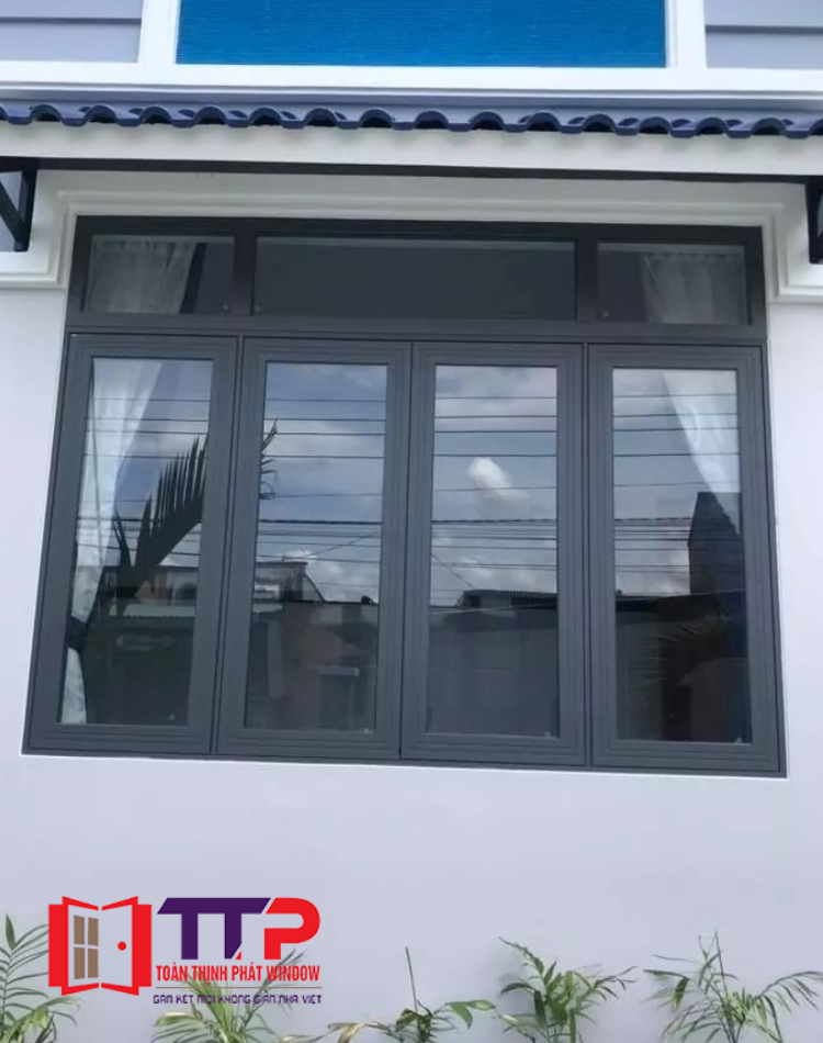 Cửa sổ mở quay và bật hệ 55 nhôm xingfa
