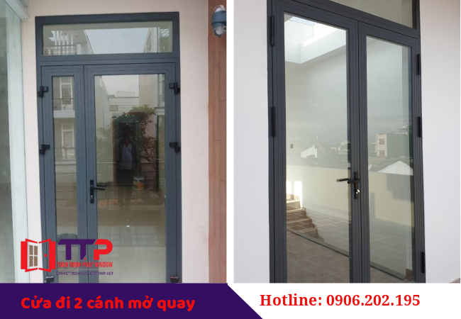Xưởng cung cấp cửa đi 2 cánh mở quay giá rẻ