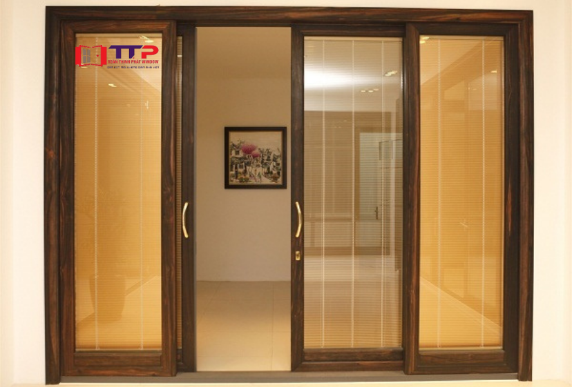 Cửa nhôm Xingfa màu nâu