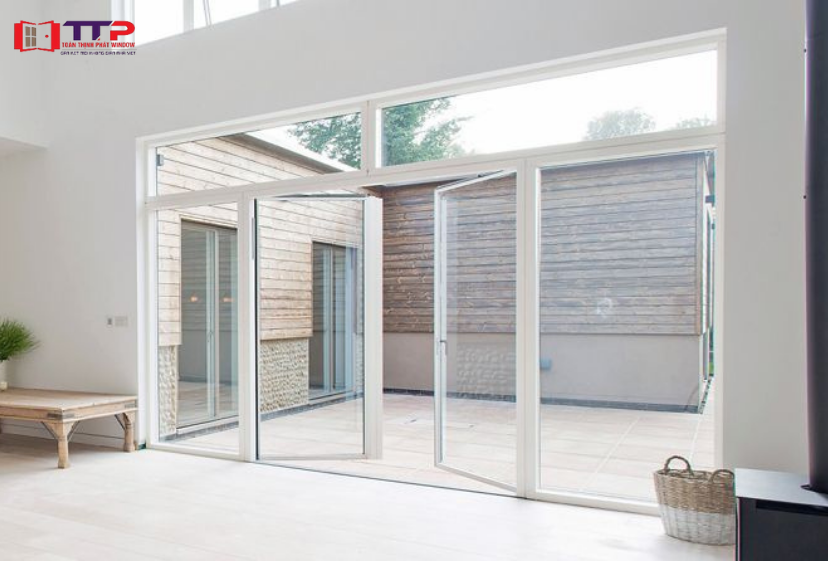 Cửa đi nhôm Xingfa màu trắng