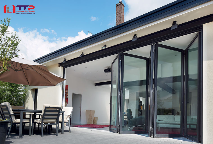 Cửa nhôm Xingfa hệ 63 - Cửa chính xếp gấp