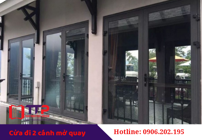 cua-di-2-canh-mo-quay (1) Lắp đặt cửa đi 2 cánh mở quay giá rẻ tại hcm