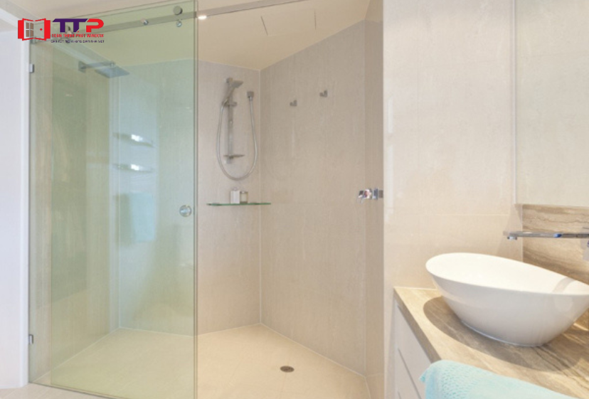 Cửa kính cường lực phòng tắm lùa 1 cánh