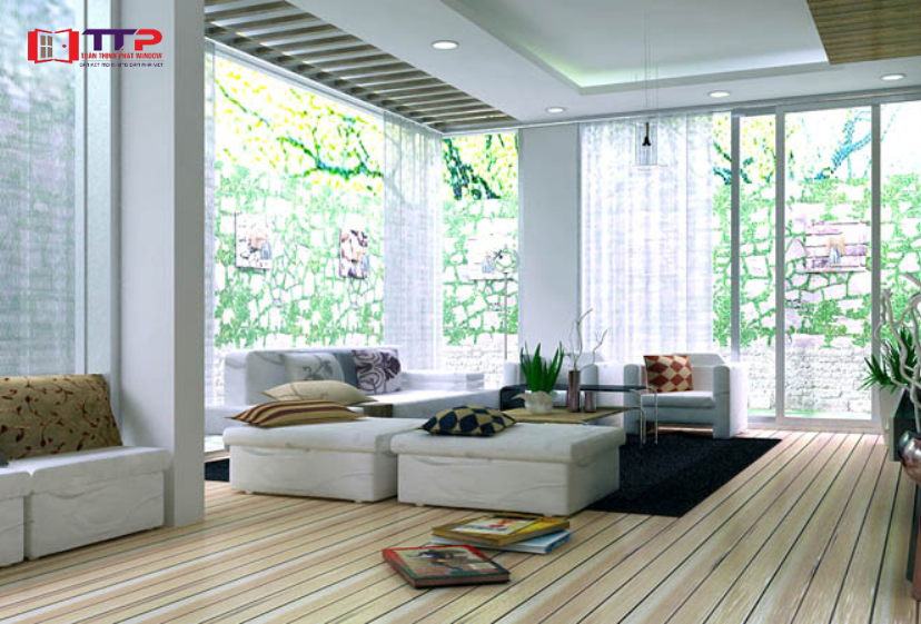 Cửa kính cường lực phòng khách