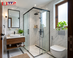 Phòng tắm kính hệ cửa slim 